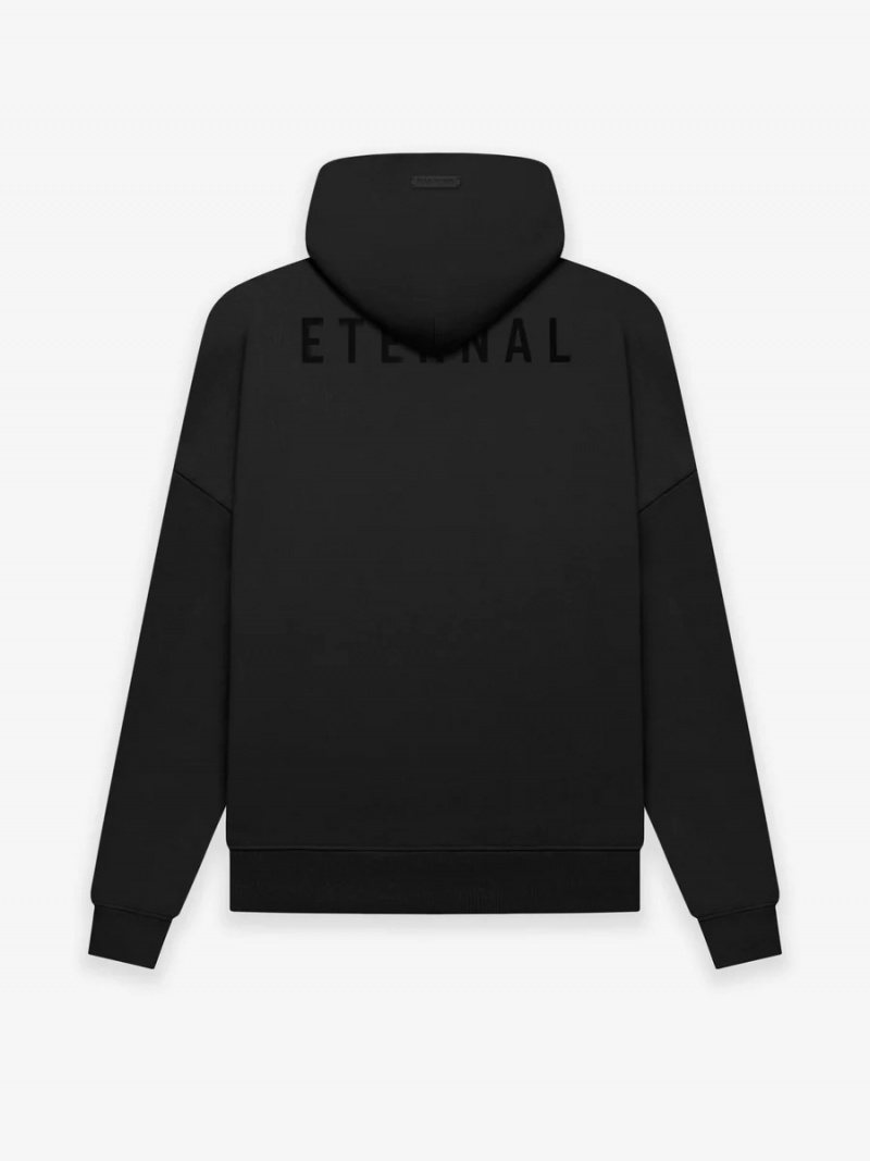 Sudadera con Capucha Essentials Eternal Fleece Negras | 94TBZKIUN