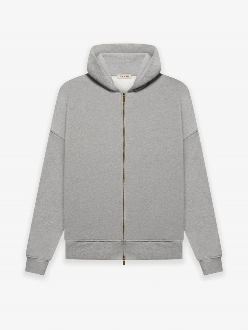 Sudadera con Capucha Essentials Eternal Fleece Zip Warm Gris | 08ALTSFCW