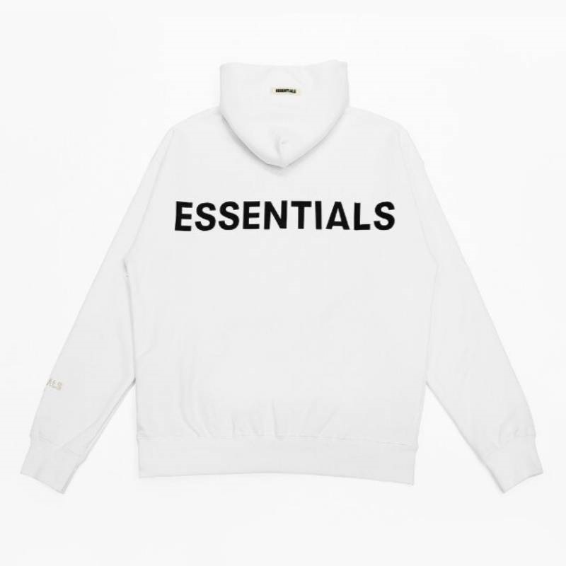 Sudadera con Capucha Essentials Fear Of God Reflective Letter Blancas | 19QMBAXVT