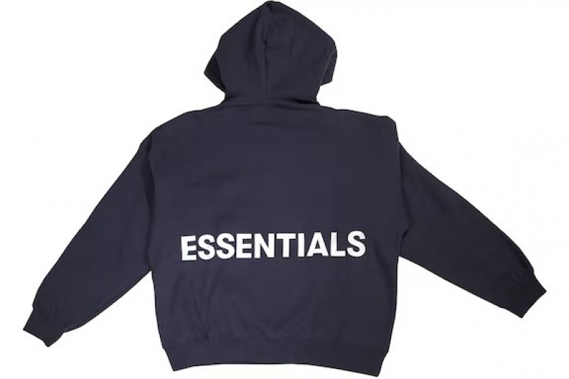 Sudadera con Capucha Essentials Fear of God Estampadas Pullover Azul Marino | 53NLXROGC