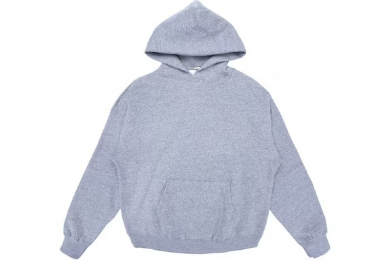 Sudadera con Capucha Essentials Fear of God Estampadas Pullver Gris | 18BXRWTCG