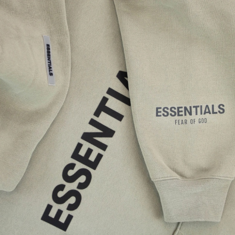 Sudadera con Capucha Essentials Fear of God MOS Gris | 52ZCFQSGL