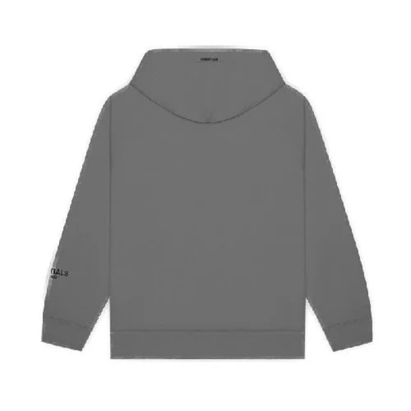 Sudadera con Capucha Essentials Fear of God Pullover Applique Logo Gray | 08EXKOLSN