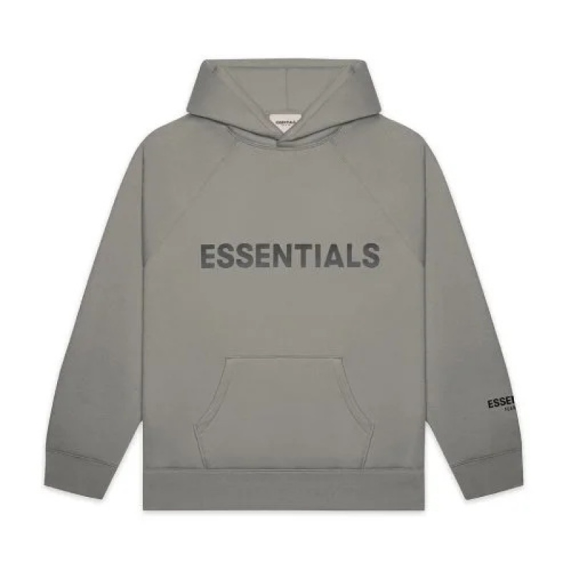 Sudadera con Capucha Essentials Fear of God Pullover Applique Logo Gray | 08EXKOLSN