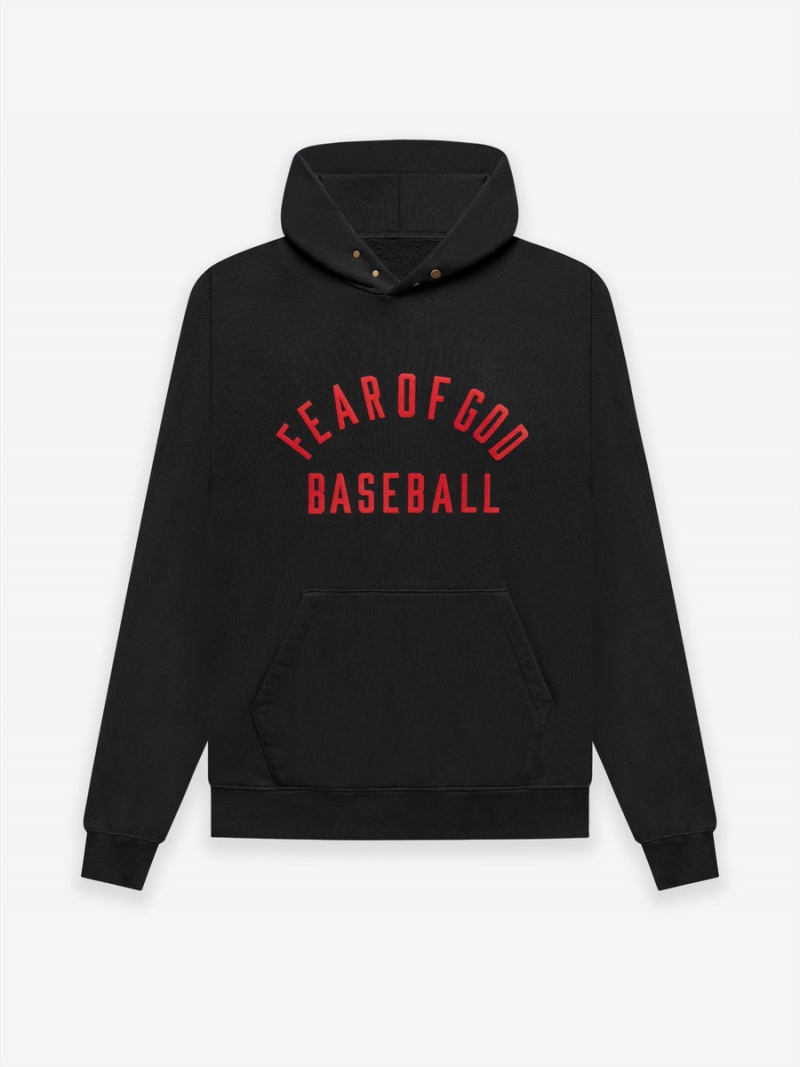 Sudadera con Capucha Essentials Fear of God Baseball Negras | 29XFGCZNT