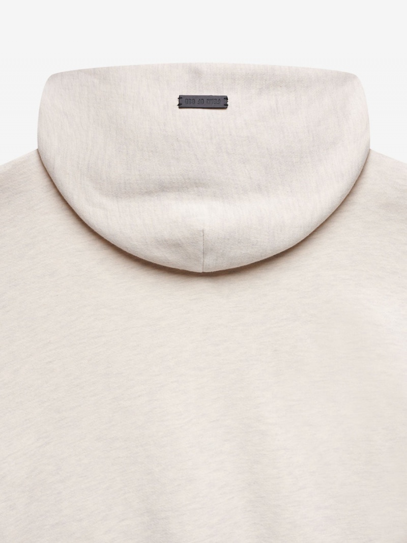 Sudadera con Capucha Essentials Fear of God Baseball Creme | 92OTCWKYQ