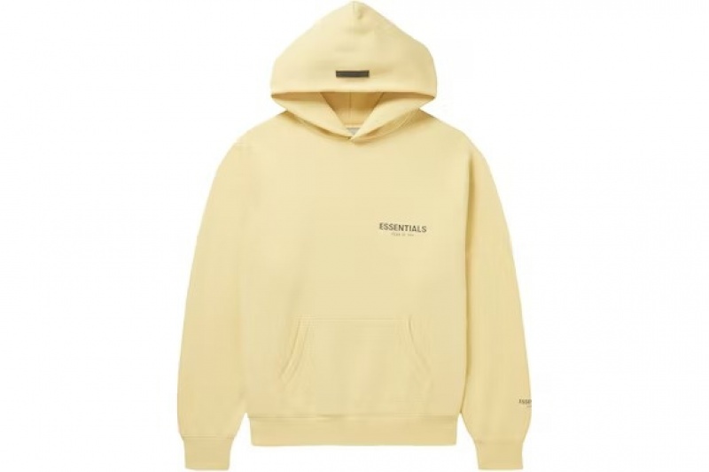 Sudadera con Capucha Essentials Fear of God Mr. Porter Logo-Print Creme | 64THUYMEC