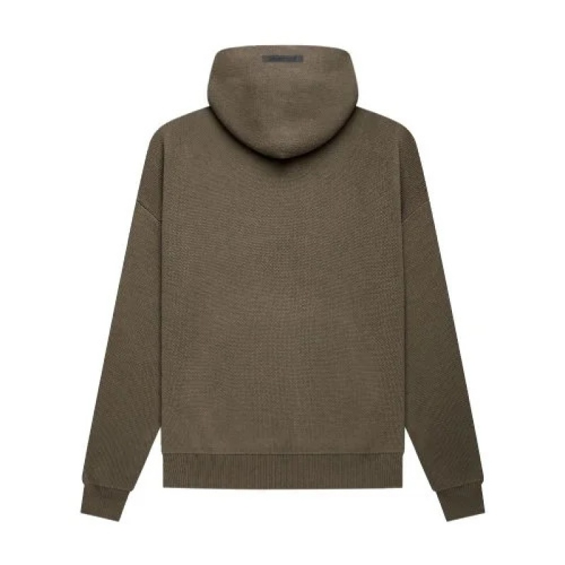 Sudadera con Capucha Essentials Fear of God Knit Pullover Marrones | 14NBCEWTV