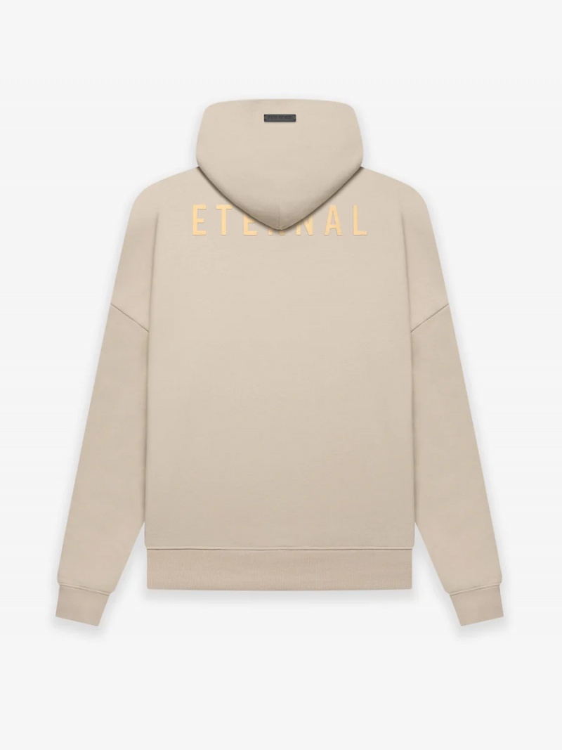 Sudadera con Capucha Essentials Fleece Beige | 39KDQIWFZ