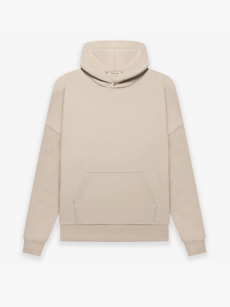 Sudadera con Capucha Essentials Fleece Beige | 39KDQIWFZ