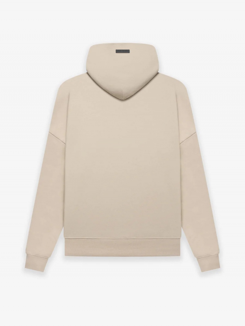 Sudadera con Capucha Essentials Fleece Zip Beige | 18NHWDEFZ