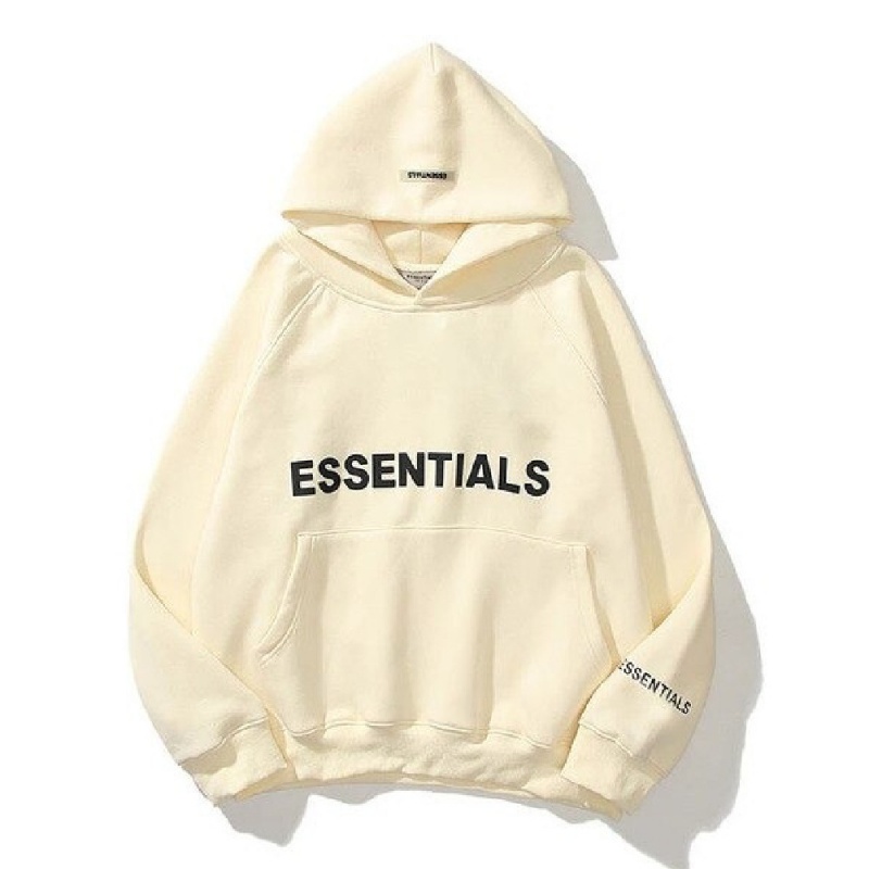 Sudadera con Capucha Essentials Oversized Amarillo Claro | 62CZXLNGQ