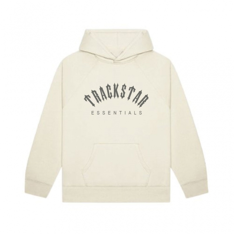 Sudadera con Capucha Essentials Trackstar Premium Regular Fit Beige | 05WQAYCTD