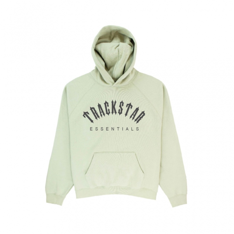 Sudadera con Capucha Essentials Trackstar London Premium Sage | 63EBZXTAK