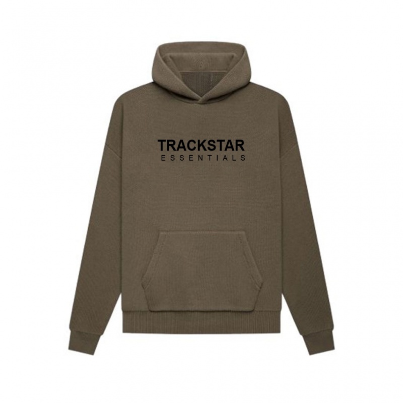 Sudadera con Capucha Essentials Trackstar Estampadas Marrones Oscuro | 02MOHWIVY