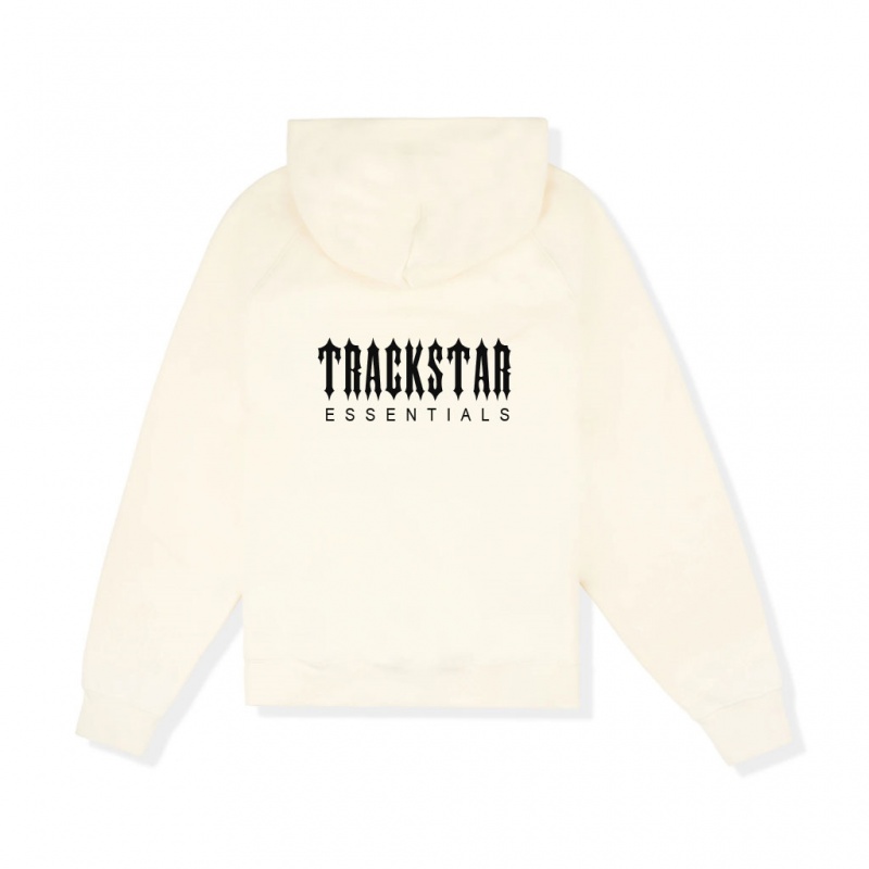 Sudadera con Capucha Essentials Trackstar Moda Beige | 87JVAZNTC