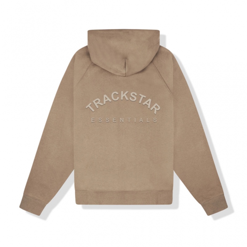 Sudadera con Capucha Essentials Trackstar Premium Hood Marrones | 86DJOQCAL