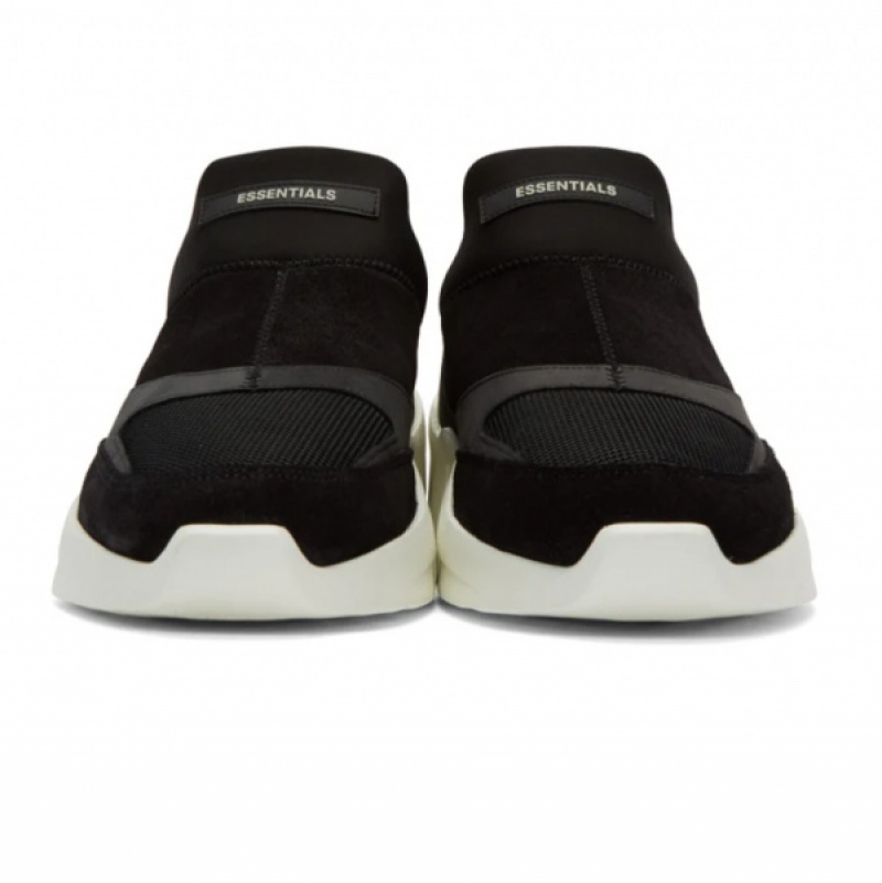 Tenis Essentials Fear Of God Laceless Backless Negras | 14CVBNDEL