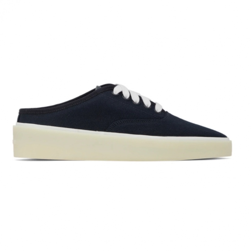 Tenis Essentials Fear Of God Lona 101 Backless Azul Marino | 05ZSYETMD